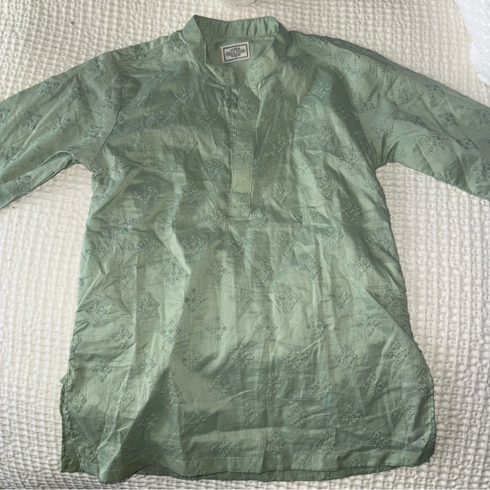 Green Long Sleeve Kurta/Kameez